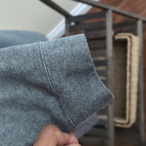 FILA| Grey Long Sleeve Hoodie Sweatshirt With Front Pouch Cotton Blend - Picture 5 of 14